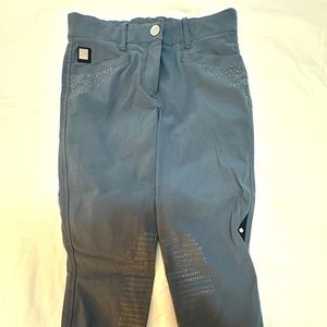 Navy Blue Equiline Ash Breeches with Crystals- Size IT-38 (US 22/24)